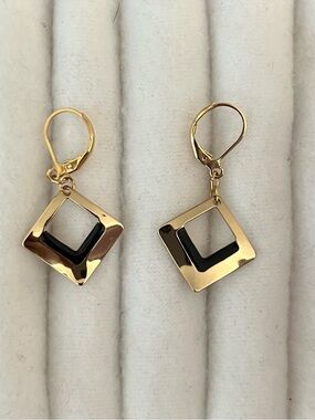 18 k Gold plated Geometric Dangle Earrings - Women Jewelry